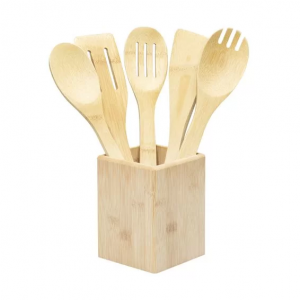 Jogo de Utensílios Bambus 6 Peças - Home Style