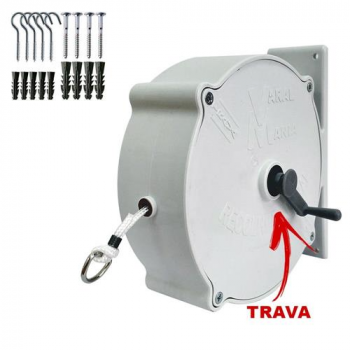 Varal Retrátil Parede Muro 30 Metros Varal Mania Bco