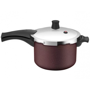 Panela de Pressão Rochedo Turbo Top Revestida - 4,5L Fechamento Externo Grená