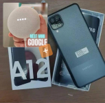 Smartphone Samsung Galaxy A12 64GB Preto 4G – 4GB RAM + Nest Mini 2ª geração Smart Speaker