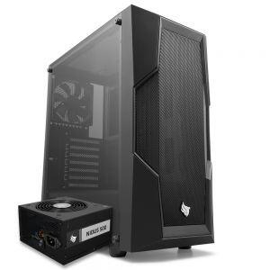 Kit Upgrade Gabinete Gamer Pichau Beholder Preto + Fonte Pichau Nidus 500W PG-5001-BR-OEM