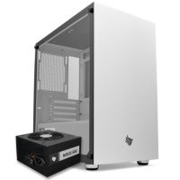 Pichau Kit Upgrade, Gabinete Gamer Pichau Hx300 White + Fonte Pichau Nidus 500w