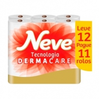 Papel Higiênico Neve Folha Dupla - 12 Rolos + Kit 15 Balas Fini