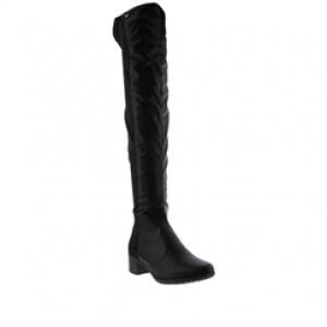 Bota Over The Knee Mississipi Salto Bloco com Pesponto Preto