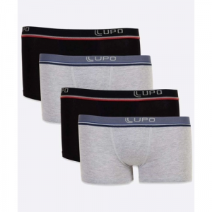 Kit 4 Cuecas Boxer Masculina Lupo