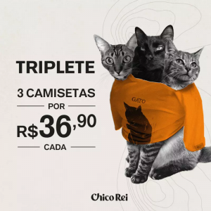 3 Camisetas por R$ 36,90 cada
