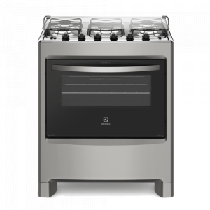 Fogão de Piso Electrolux Inox com 5 Queimadores Robustos e Vidro Interno Removível - 76LSU