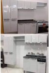 Cozinha Compacta Itatiaia Rose 7 Portas Aço e – Balcão com Tampo 3 Portas 1 Gaveta