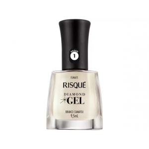 Esmalte Risqué Diamond Gel Branco Camafeu Cremoso Hipoalergênico - 9,5ml