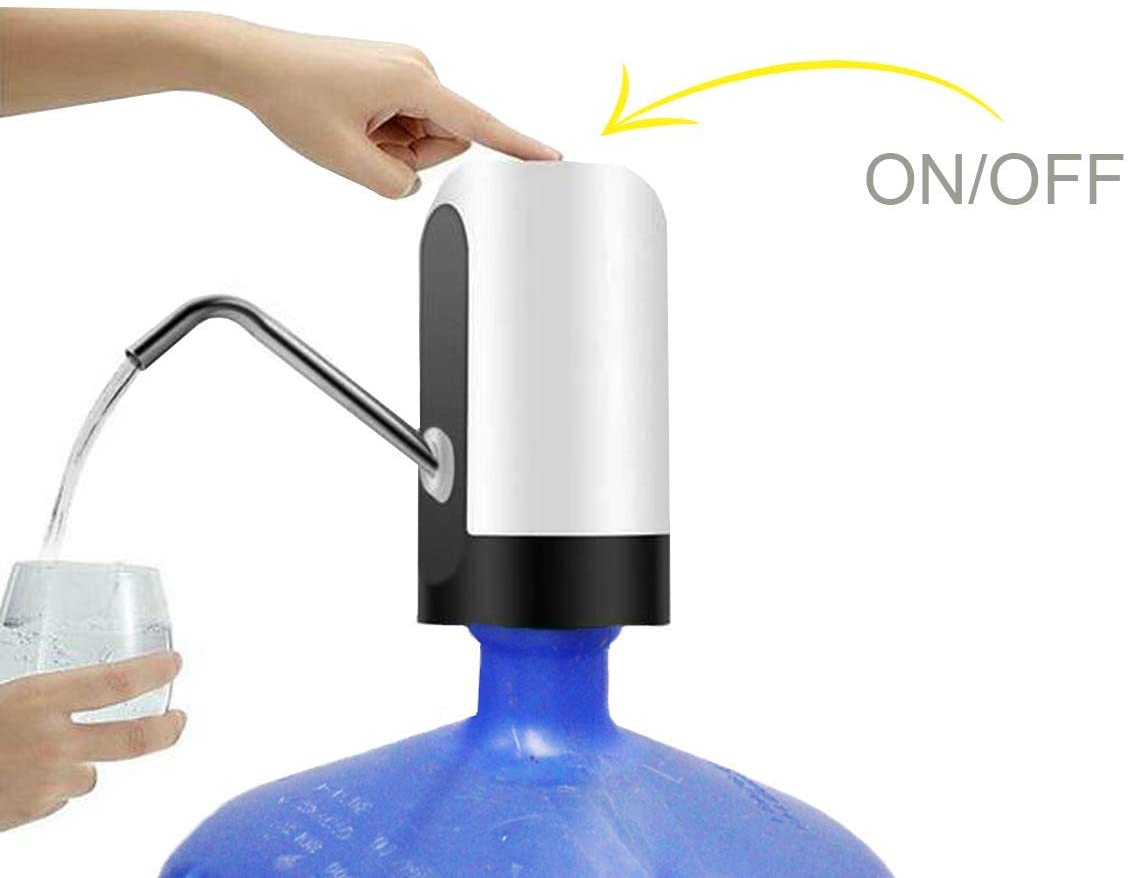 Bomba Elétrica Para Galão De Água Haiz Até 18,9 Litros (Branco)