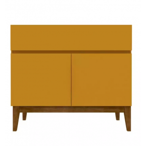 Gabinete para Banheiro Klein Amarelo 85x42x75cm