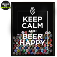 Quadro de Tampinhas G - Keep Calm