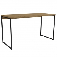 Mesa Para Escritório Secretária Kappesberg LI003 136cm Freijó/Preto