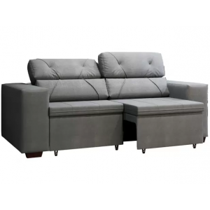 Sofá Retrátil Reclinável 3 Lugares Suede - Phormatta Evolution SMP
