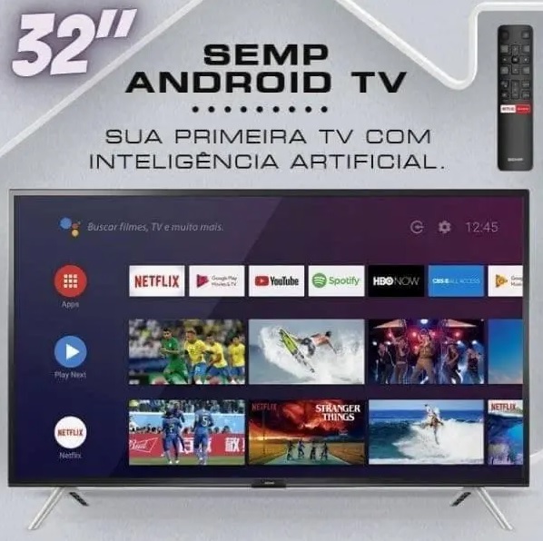 Smart TV Android 32” LED HD Semp TCL 2 HDMI 1 USB Wi-Fi – S5300