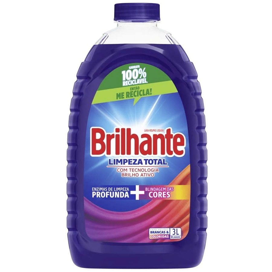 Sabão Líquido Brilhante Limpeza Total 3L