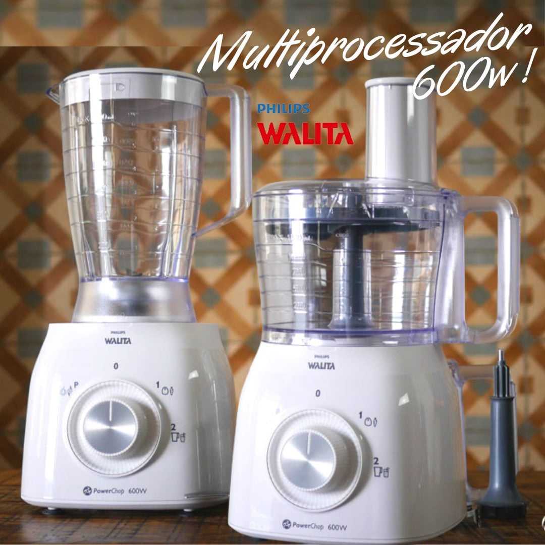Multiprocessador de Alimentos All in One Philips Walita RI7630 Com Liquidificador 600w Branco 110v