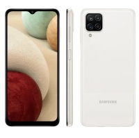 Smartphone Samsung Galaxy A12 64GB Branco 4G - Octa-Core 4GB RAM 6,5” Câm. Quádrupla + Selfie 8MP