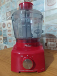 Mini Processador de Alimentos Philco Vermelho – PH900V 3 em 1 250W