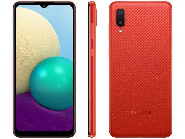 Smartphone Samsung Galaxy A02 32GB 4G – Quad-Core 2GB RAM 6,5” Câm. Dupla + Selfie 5MP