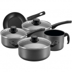 Jogo de Panelas Antiaderente Tampa de Vidro 5 Peças Panelux