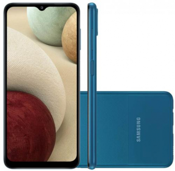 Smartphone Samsung Galaxy A12 64GB  4G Tela 6.5” Câmera Quádrupla 48MP Selfie 8MP Dual Chip Android 10.0