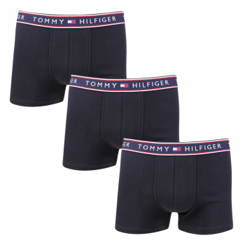 Kit Cueca Boxer Tommy Hilfiger Stretch Trunk Selling 3 Peças – Preto