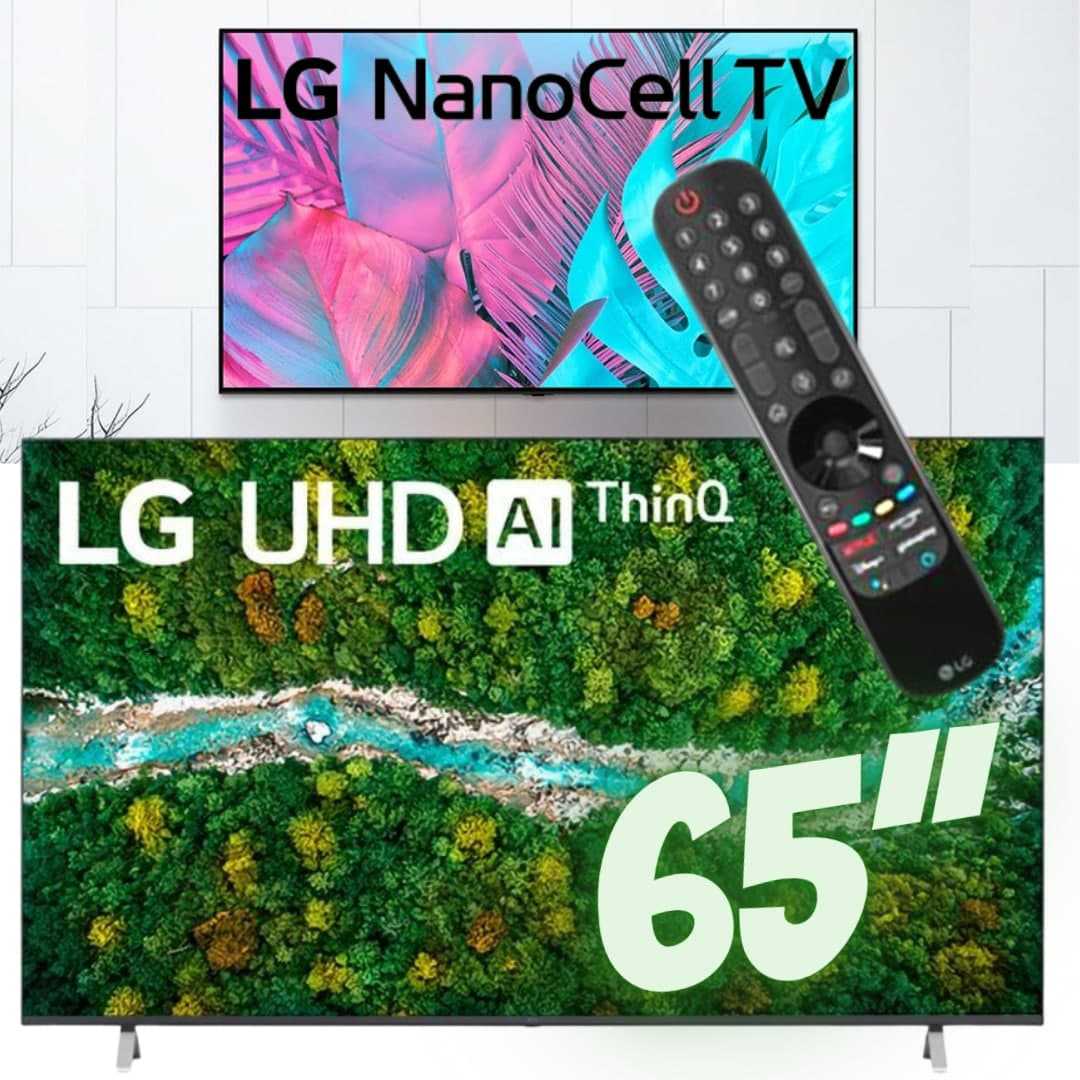 Smart TV LG 65’’ 4K NanoCell 65NANO75 HDMI Inteligência Artificial ThinqAi Smart Magic Preto Bivolt
