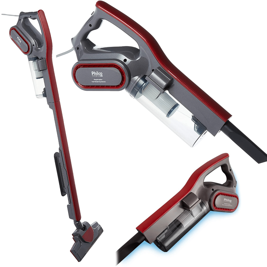 Aspirador de pó vertical Cyclone, 600W, 2 em 1, 110V, Philco