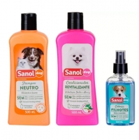 Kit Shampoo E Condicionador Colônia - Cachorro e Gato Neutro Sanol Dog