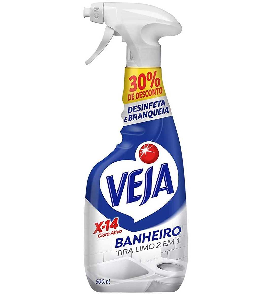 4 Un. Veja x-14 Tira Limo Limpador para Banheiro Pulverizador 500ml com 30% de desconto