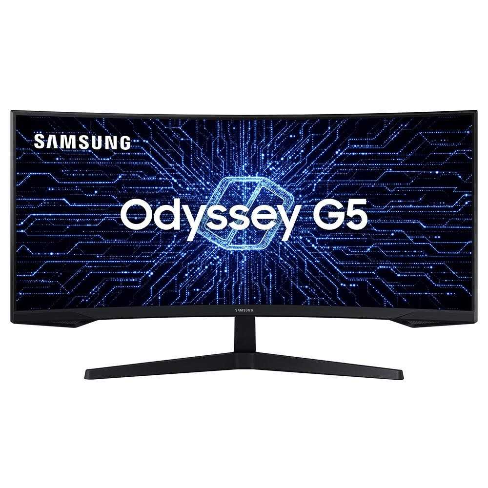 Monitor Gamer Samsung Odyssey G5, 34´ Curvo, 165Hz, 1ms, Ultra WQHD, HDMI/Displayport, AMD FreeSync Premium, Preto – LC34G55TWWLXZD