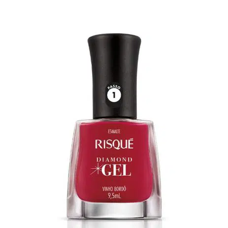 Esmalte Risqué Cremoso Diamond Gel Vinho Bordô – 9,5ml