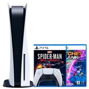 Console Sony PlayStation 5 (leitor de disco) + Jogo Marvel´s Spider-Man: Miles Morales + Jogo Ratchet & Clank