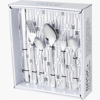 Faqueiro aço inox Charlotte 72 peças – Basic+