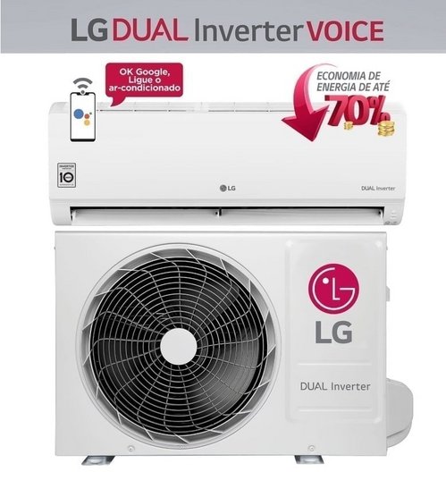Ar Condicionado Split Hw Dual Inverter Voice Lg 9000 Btus Quente/frio 220V Monofasico S4NW09WA51A.EB2GAMZ