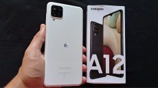 Smartphone Samsung Galaxy A12 64GB Branco 4G – Octa-Core 4GB RAM 6,5” Câm. Quádrupla + Selfie 8MP