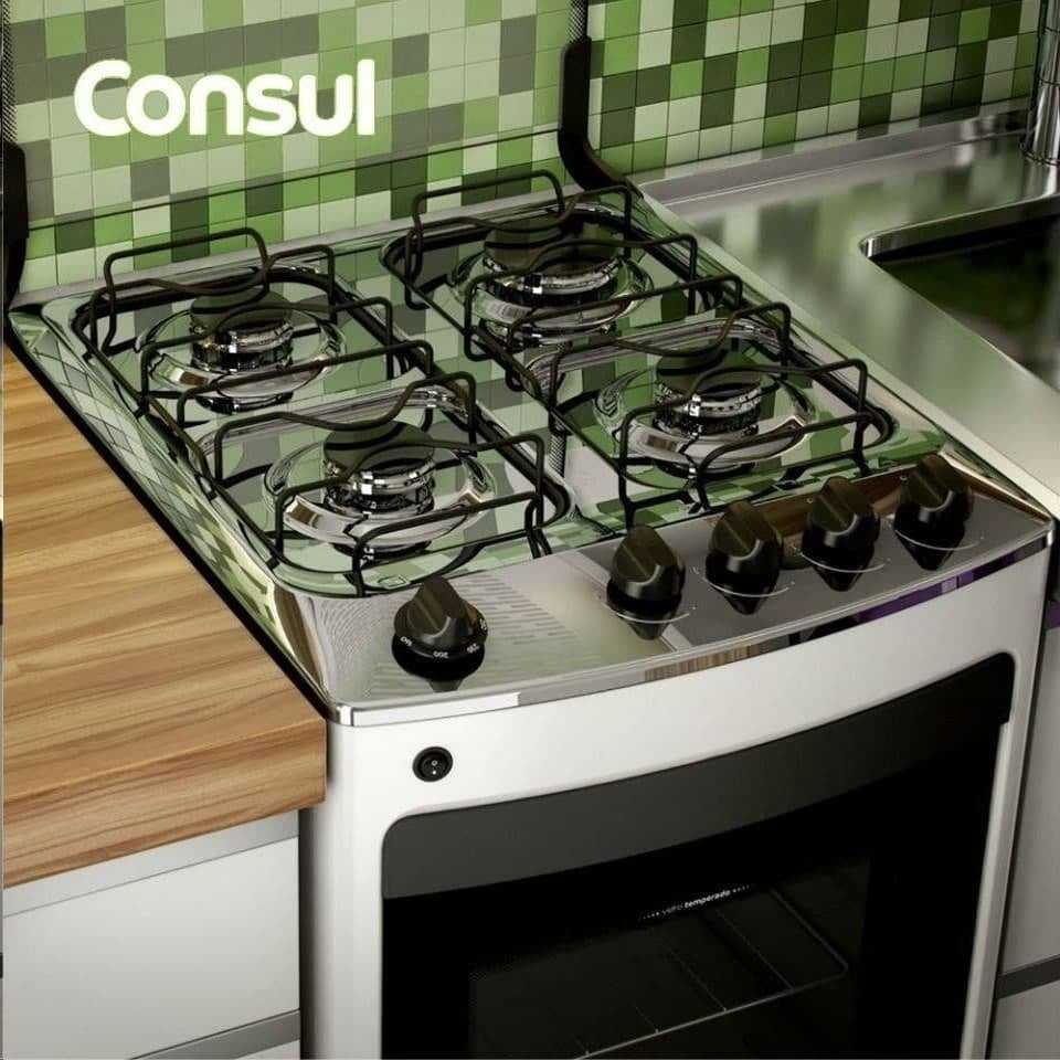 Fogão de Piso 4 Bocas Branco Consul CFO4NAB - Bivolt