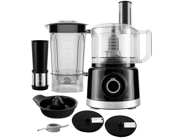 Multiprocessador de Alimentos Philco Preto – PMP1500P 5 em 1 900W