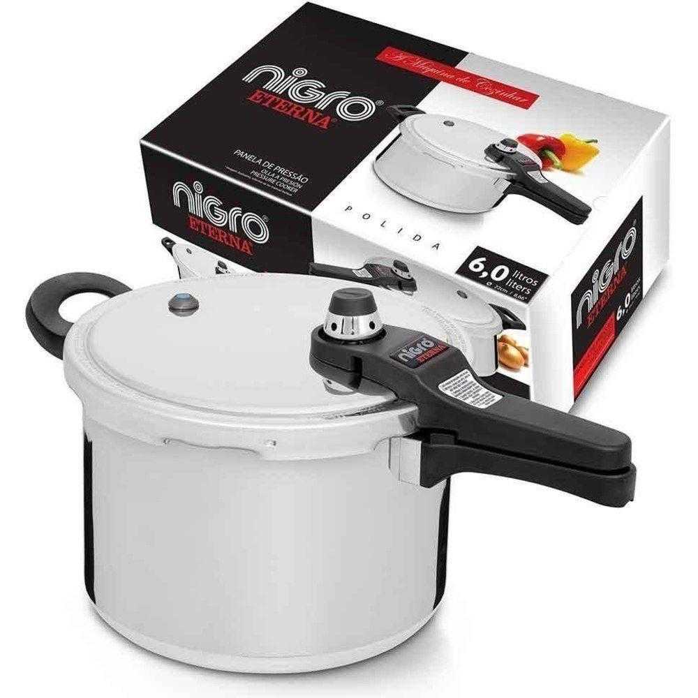 Panela de Pressão Nigro Eterna Polida 6 Litros