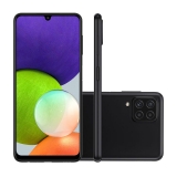 Smartphone Samsung Galaxy A22 128GB Preto 4G Tela 6.4″ Câmera Quadrupla Selfie 13MP Android 6.7