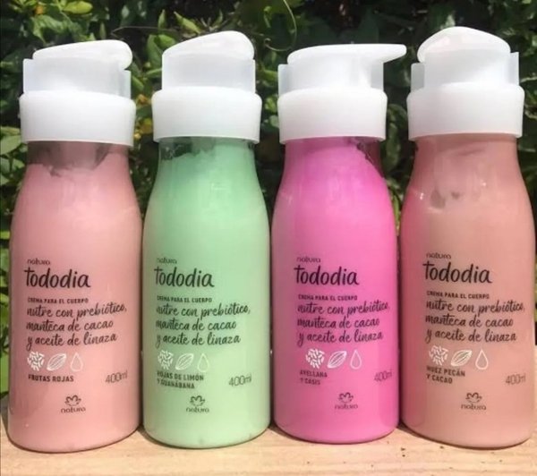 Cremes Hidratantes Corporais Natura Tododia com 400ml Cada