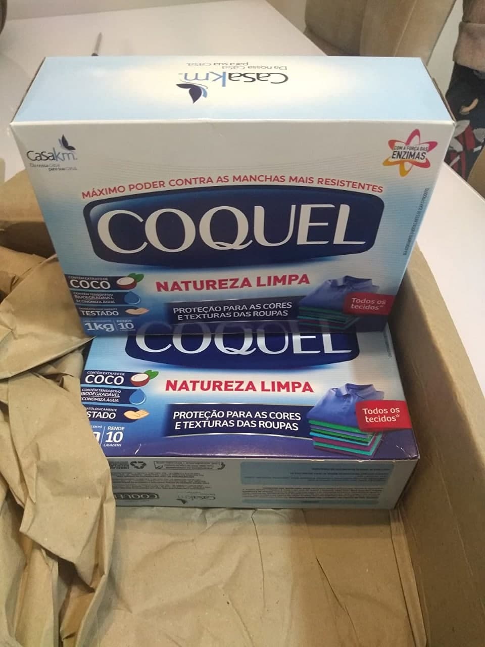 Lava Roupas em Pó Coquel Natureza Limpa, Casa Km, 1Kg