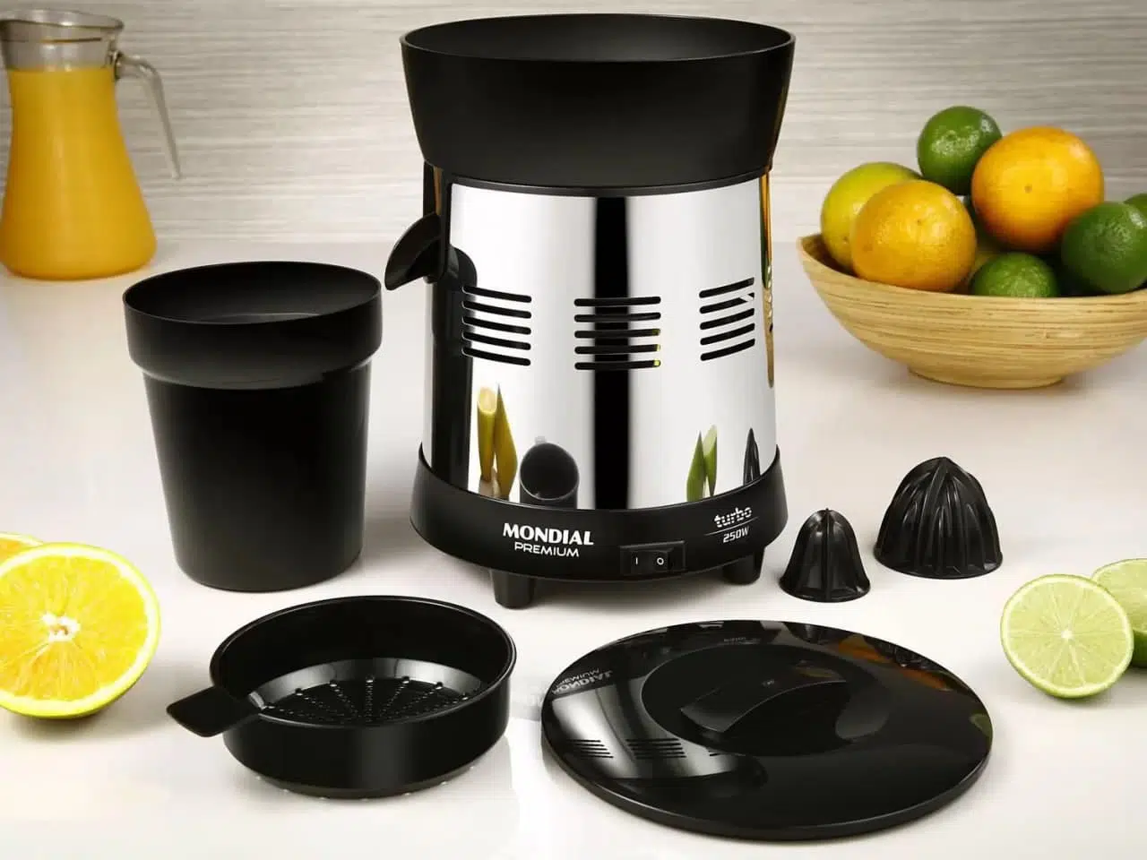 Extrator de Sucos MONDIAL, Turbo 250W Black Premium, Bivolt – E-10
