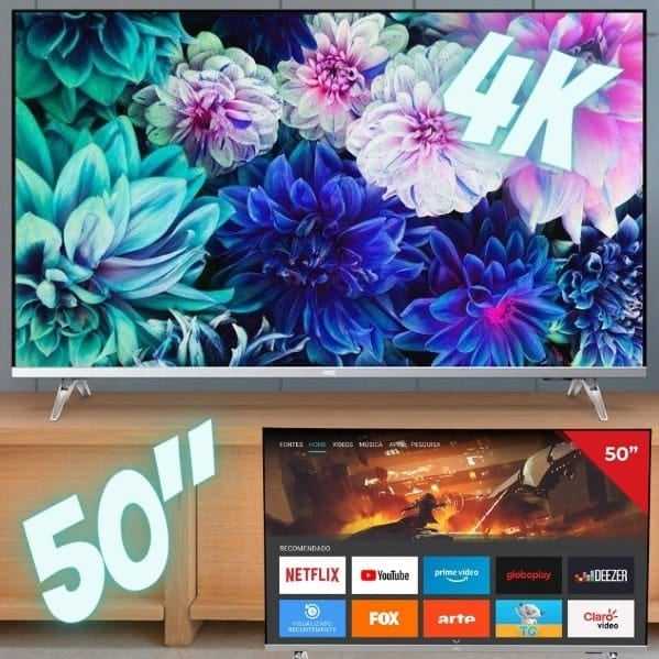 Smart TV AOC LED 50 4K HDR10+ 50U6305/78G Dolby Vision E Dolby Atmos