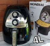 Fritadeira Sem Óleo Mondial, Family Inox-I – 4L, 220V, Preto, 1500W – NAF-03I-4L