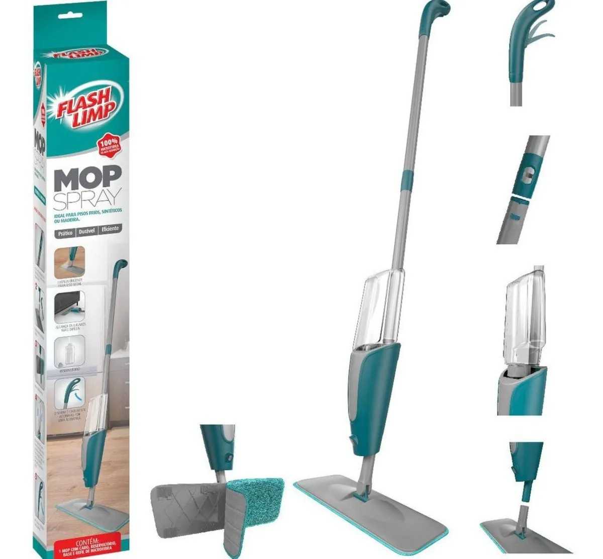 Mop Spray 2 em 1, MOP6064, Verde, Flash Limp