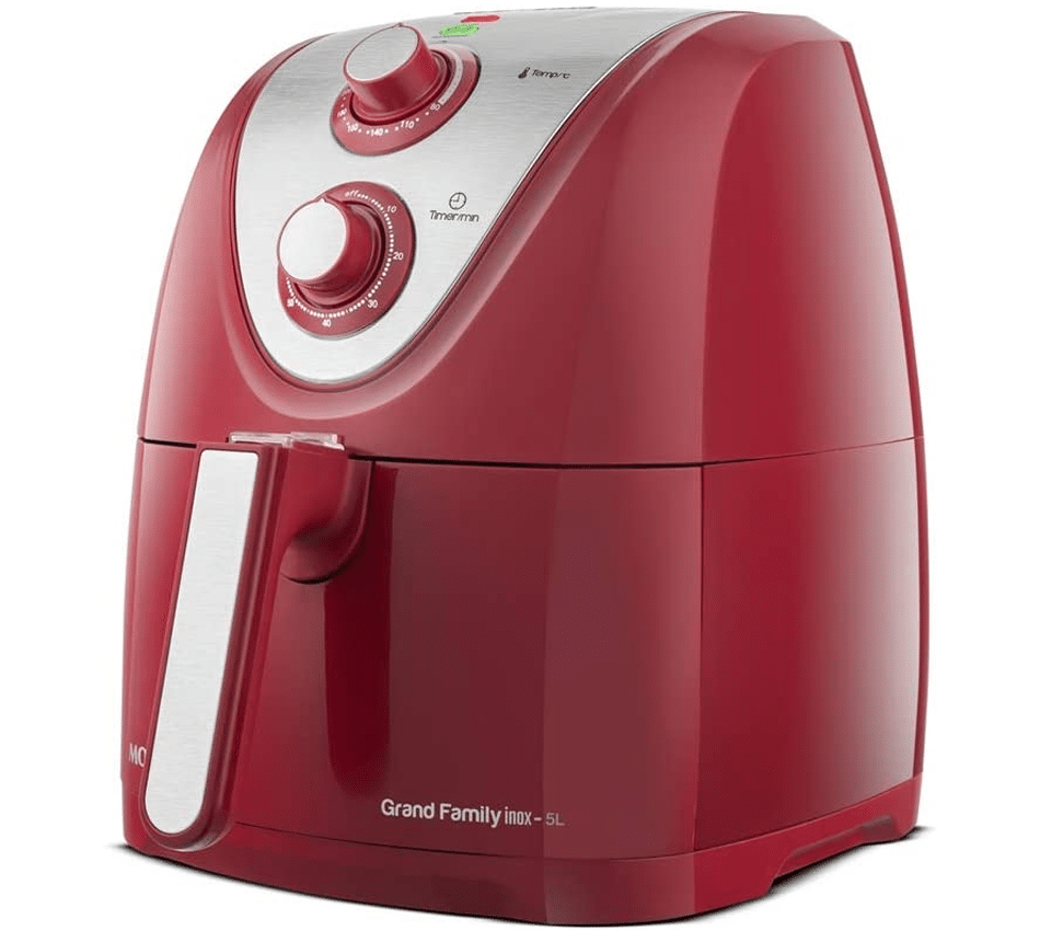 Fritadeira Sem Óleo Mondial, Grand Family Inox Red – 5L, 220V, 1900W – AFN-50-RI