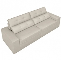 Sofá Retrátil Reclinável 4 Lugares Velosuede Leon - Next Sofás