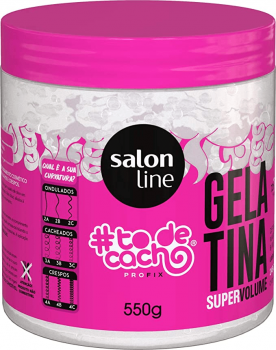 Gelatina #todecacho Vai Ter Volume Sim!, 550g, Salon Line, Salon Line, Transparente